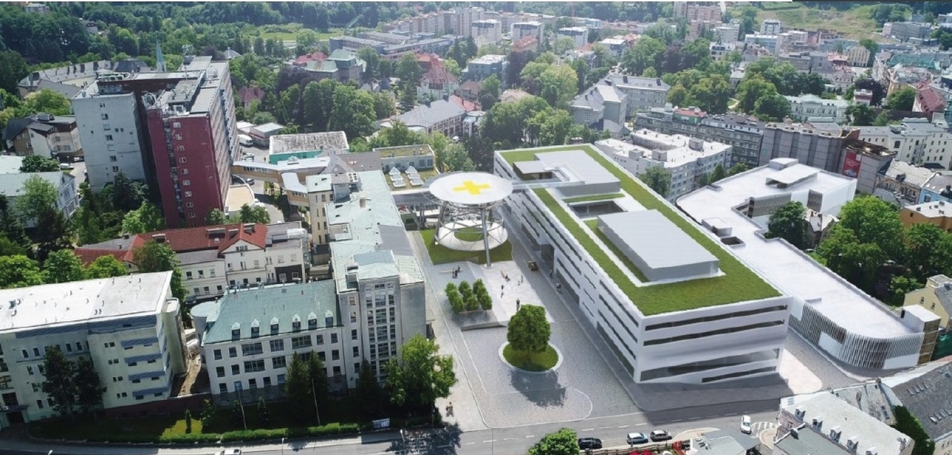 V areálu Krajské nemocnice Liberec probíhá výstavba Centra urgentní medicíny