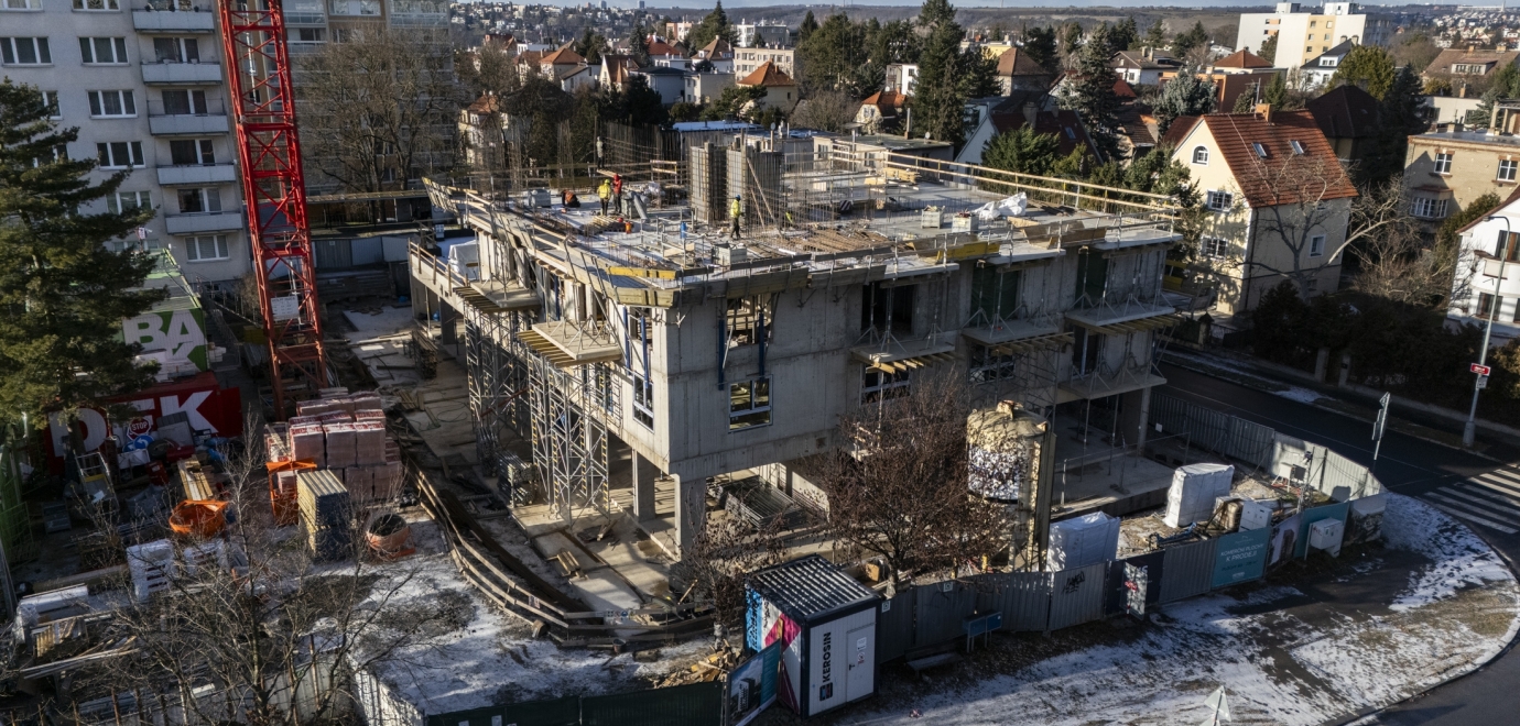 Výstavba projektu Panorama Braník pokračuje podle plánu